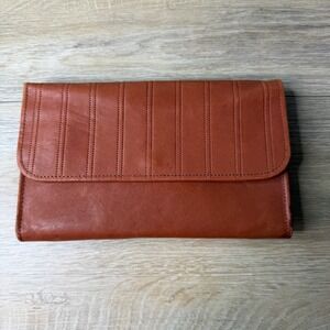 Vintage Princess Gardner Lambskin Trifold Wallet‎ Clutch Kisslock Coin Purse Pen